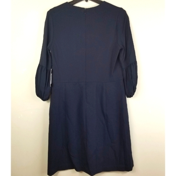 WORTH Navy V Neck Puff Sleeve Dress - Picture 10 of 10